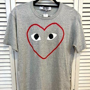 Comme des Garcons PLAY Logo Graphic Tee Shirt, Medium - BRAND NEW WITH TAGS